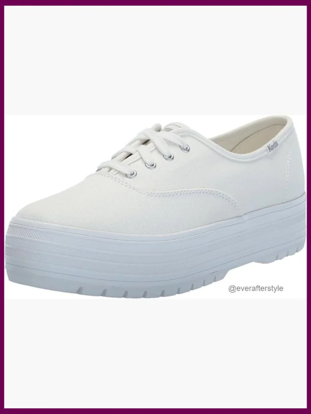 Lace-Up Fashion Sneaker with 1in Platform, Breathable Cushioned